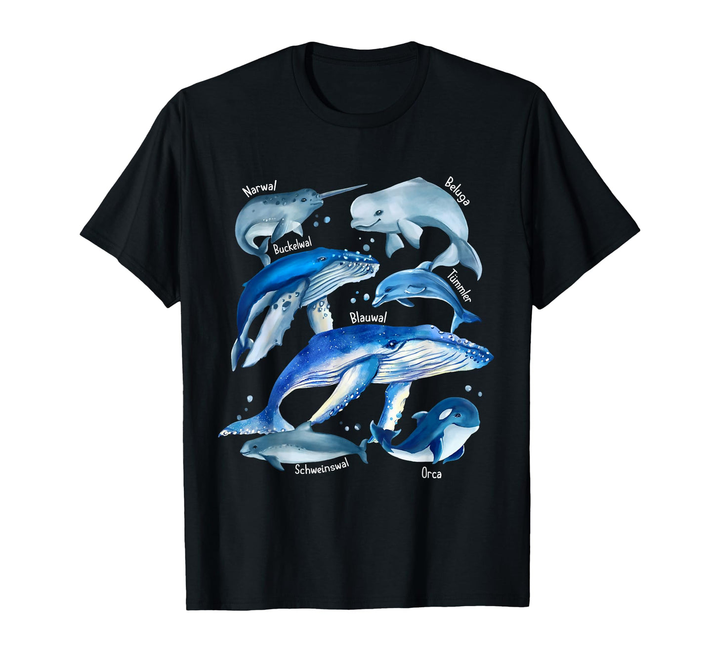 Types Of Whales - Whale Breeds - Whale Species Biology Guide T-Shirt