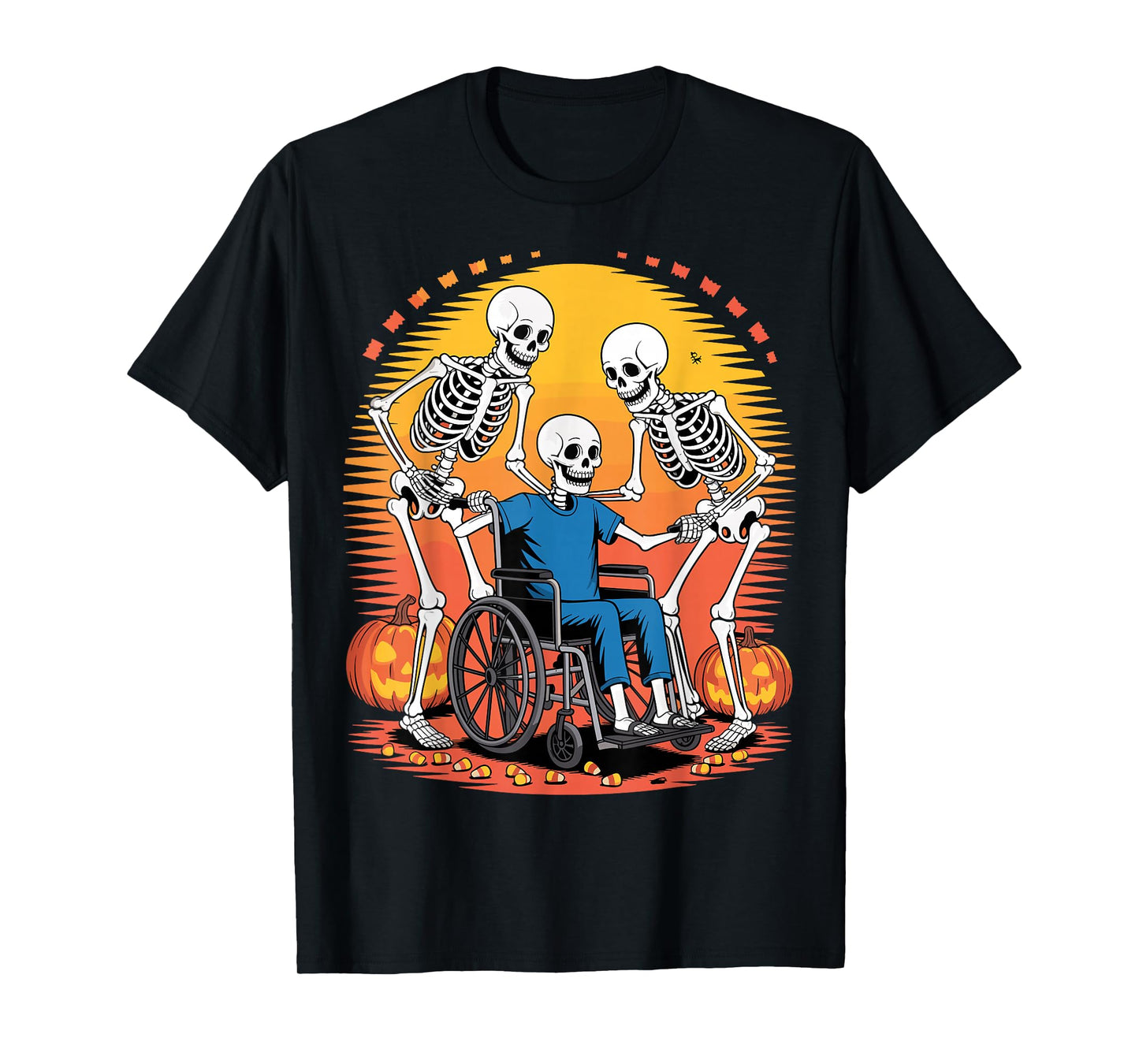 Nurse Skeletons Halloween Healthcare CNA Medical Crew T-Shirt