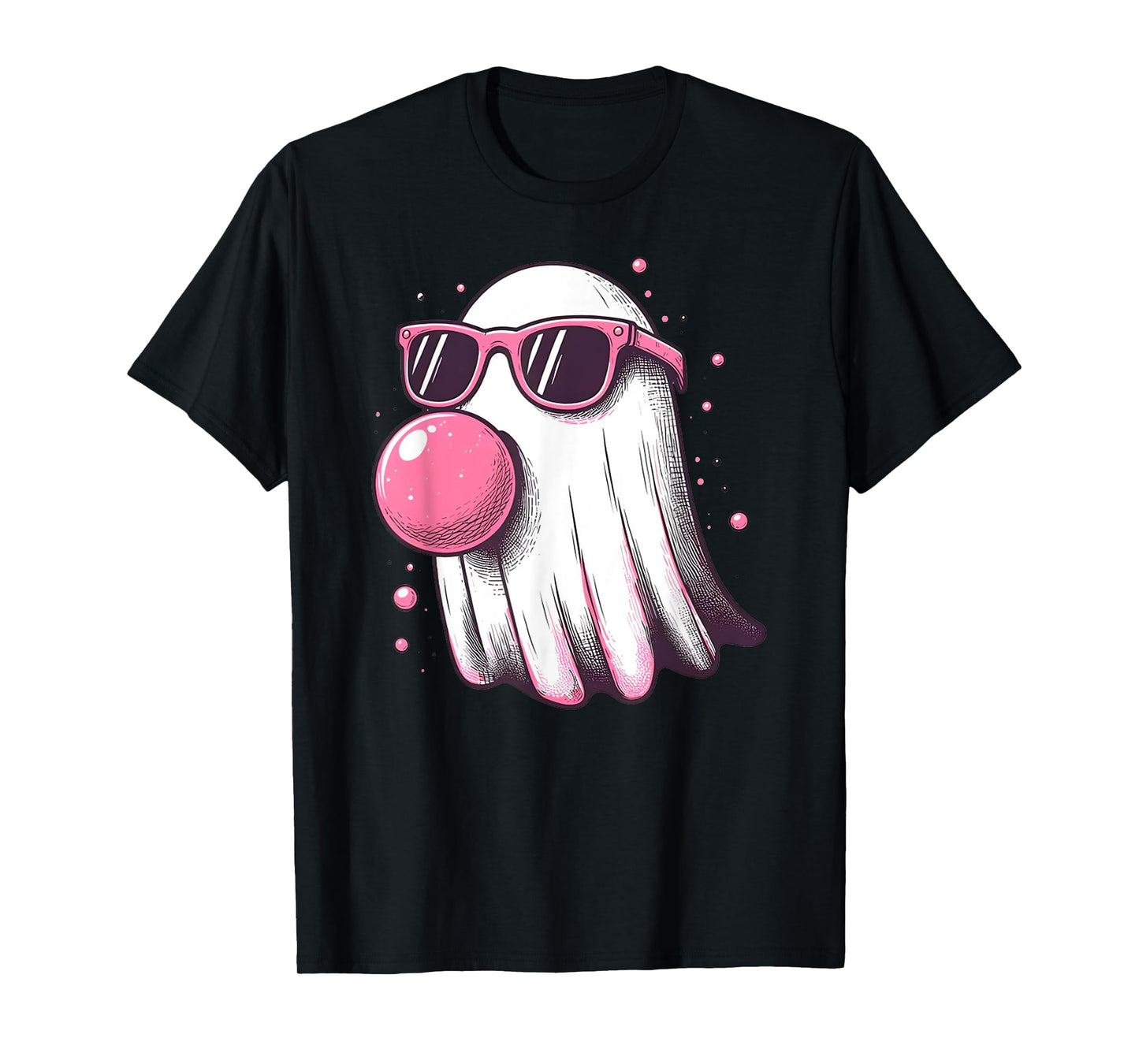 Cute Little Ghost Pastel Goth Bubble Gum Cool Halloween Tee T-Shirt