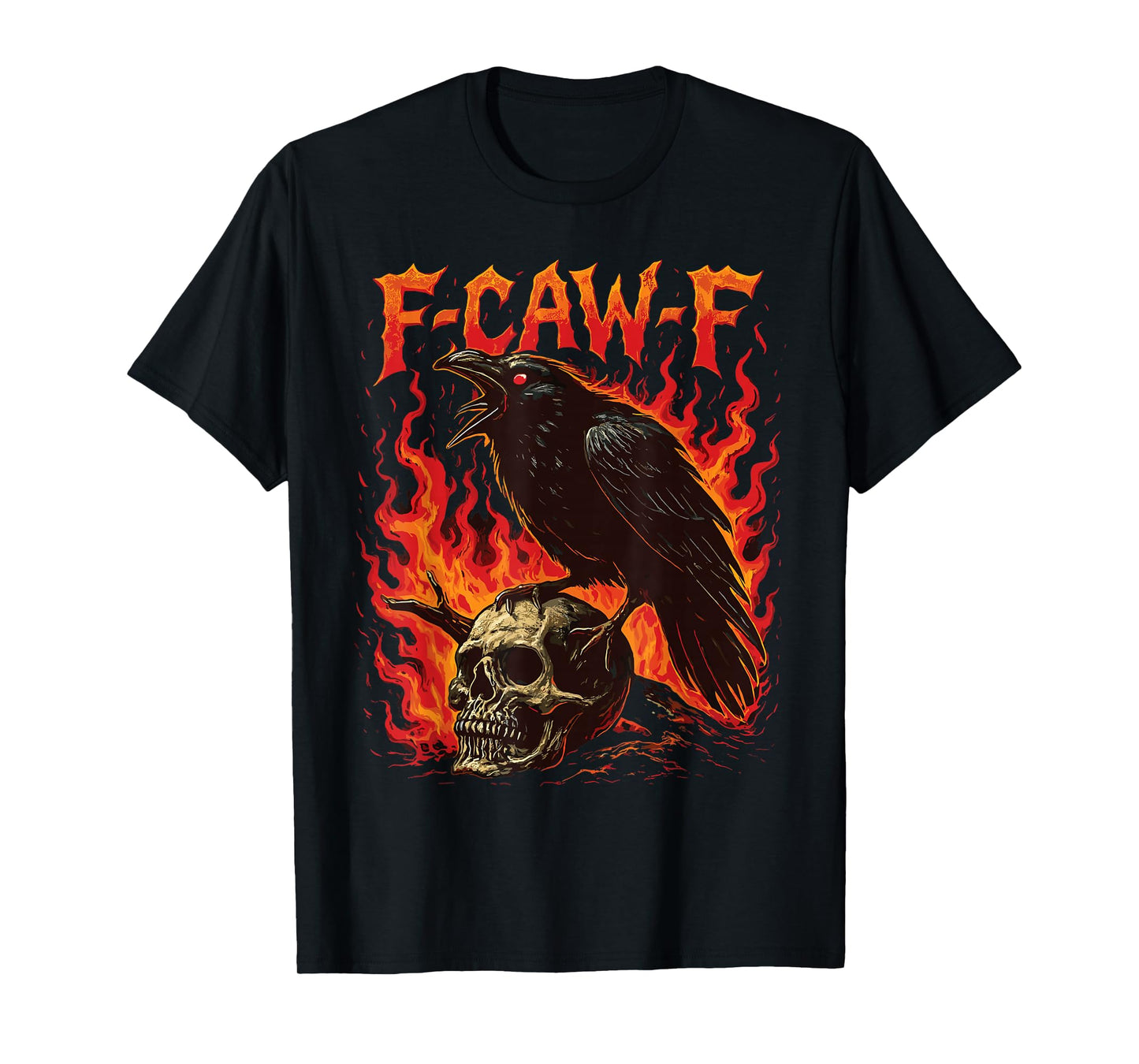 F-Caw-F Funny Gothic Crow Raven Black Bird T-Shirt