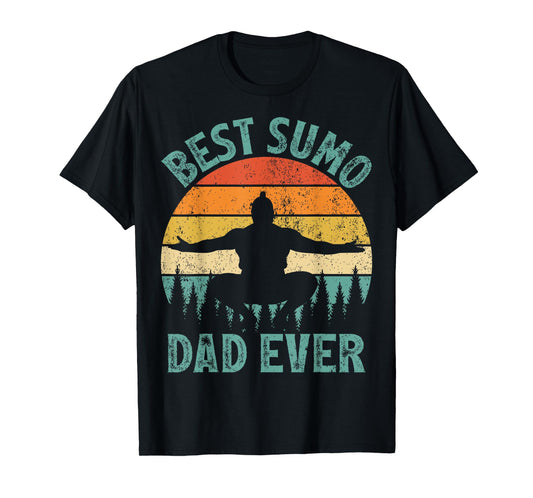 Funny Vintage Best Sumo Dad Ever Father's Day T-Shirt