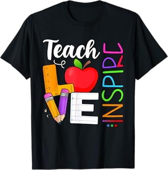 Cute Teach Love And Inse Men Women Teacher T-Shirt
