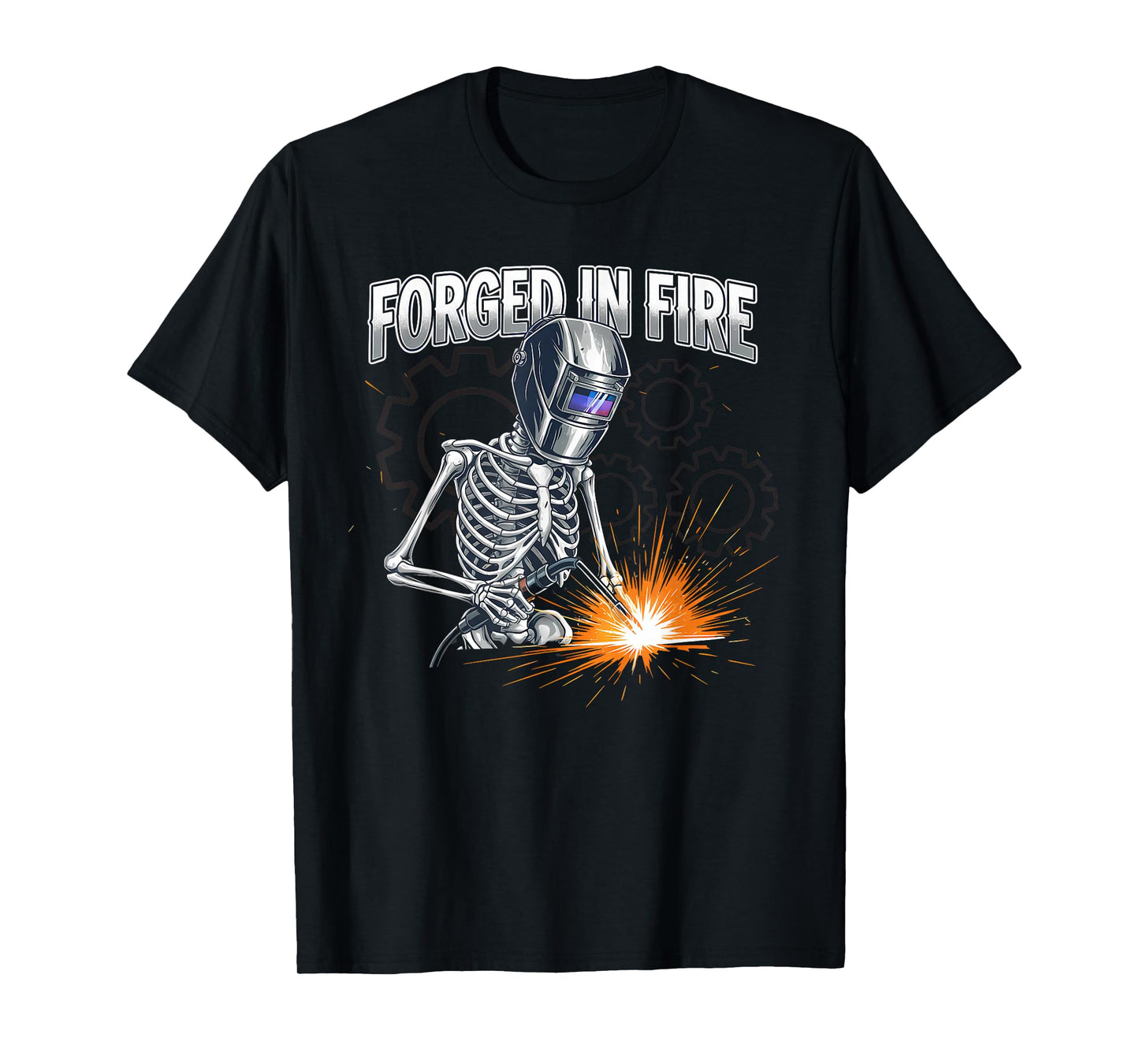 Funny Skeleton Welder Halloween for Metalworks Welding Lover T-Shirt