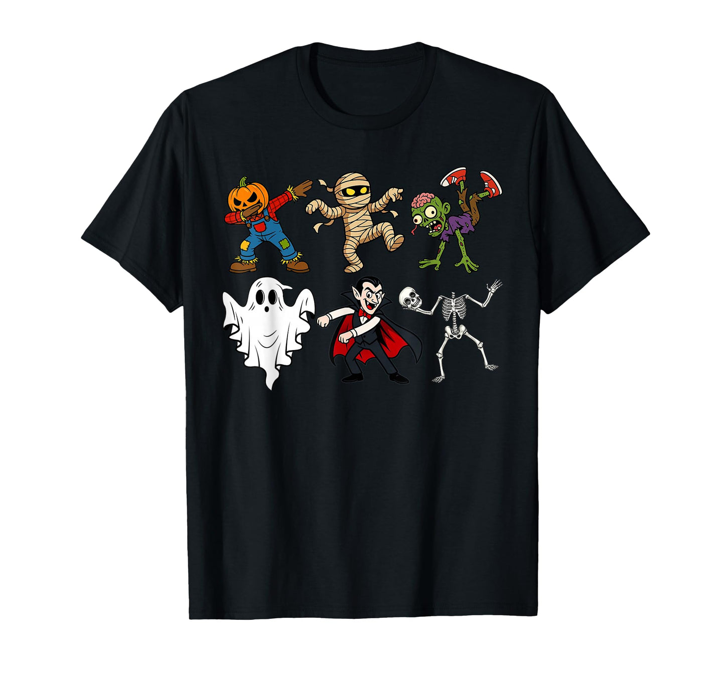 Halloween Dancing Boys Skeleton Zombie Scary Pumpkin Mummy T-Shirt