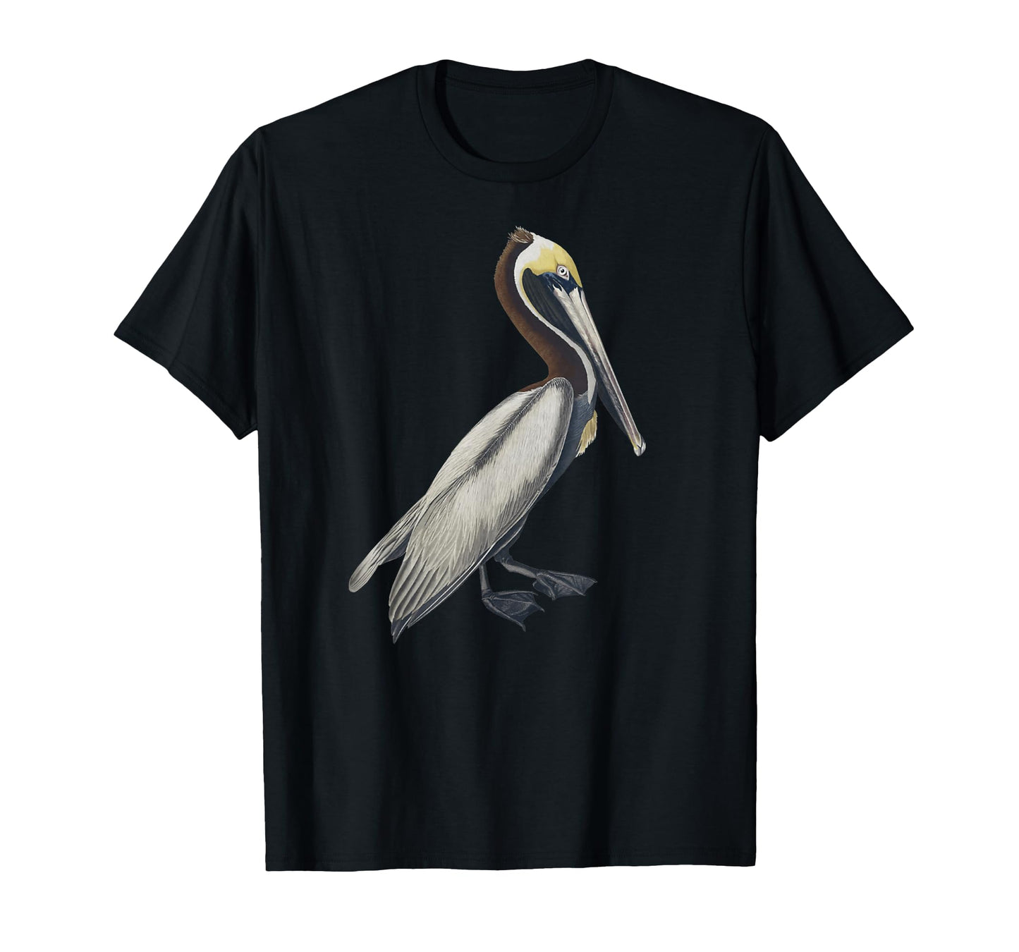 Pelican T-shirt Vintage Bird Graphic Tee Brown Pelican T-Shirt