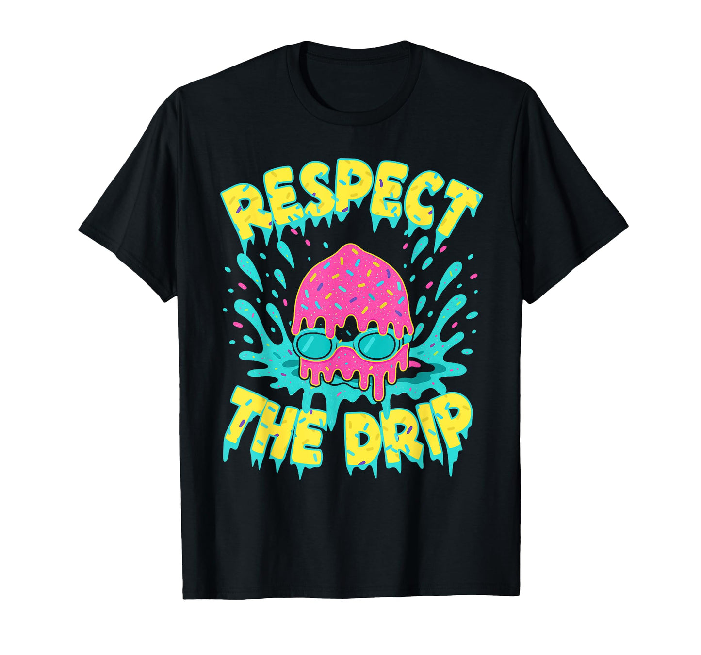 Swimming Swimmer Swim Mom Ice Cream Respects The Drip T-Shirt