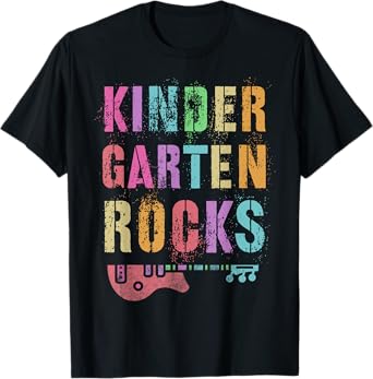KINDERGARTEN ROCKS Teacher Crew Rock Star Kinder Team T-Shirt