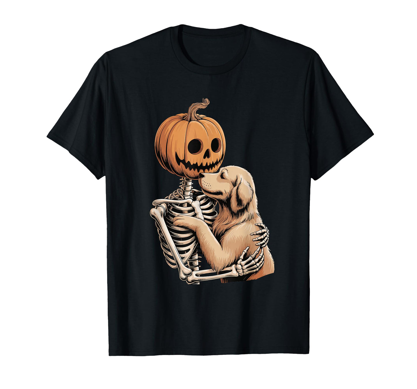 Halloween Skeleton Golden Retriever GR Dog Goldie T-Shirt