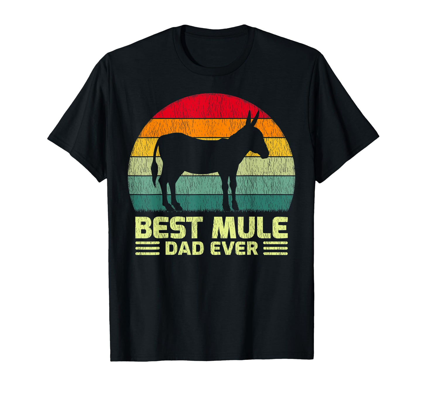 Mens Funny Vintage Best Mule Dad Ever Father's Day T-Shirt