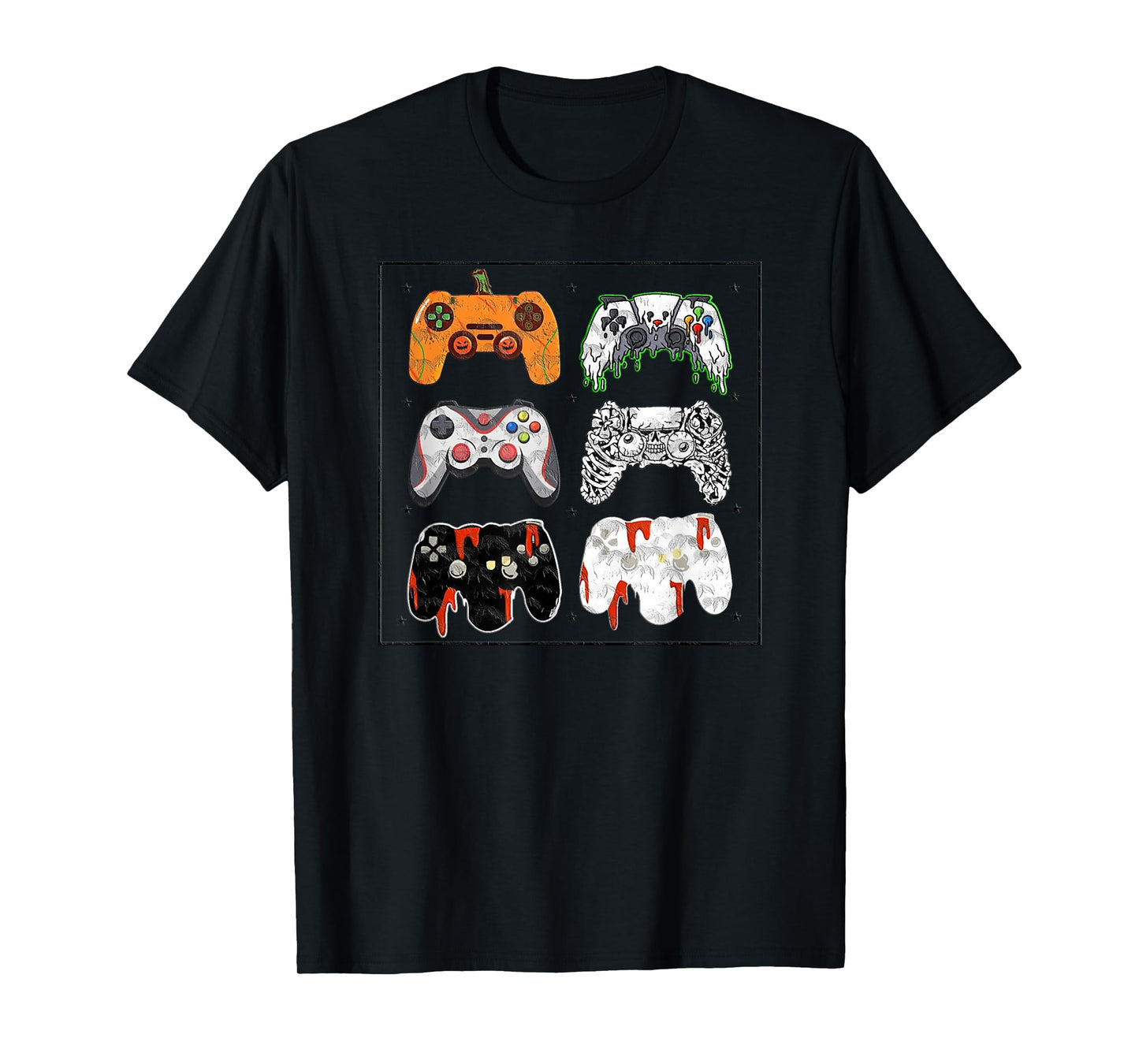 Halloween Skeleton Gamer Video Gaming Boys Men Kids T-Shirt