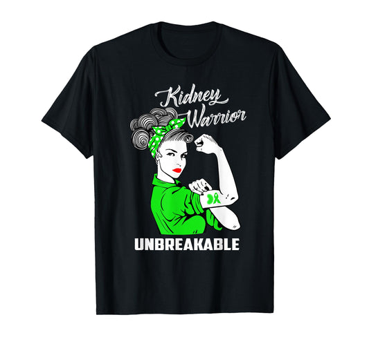 Kidney Warrior Unbreakable T-Shirt Kidney Awareness Gift T-Shirt