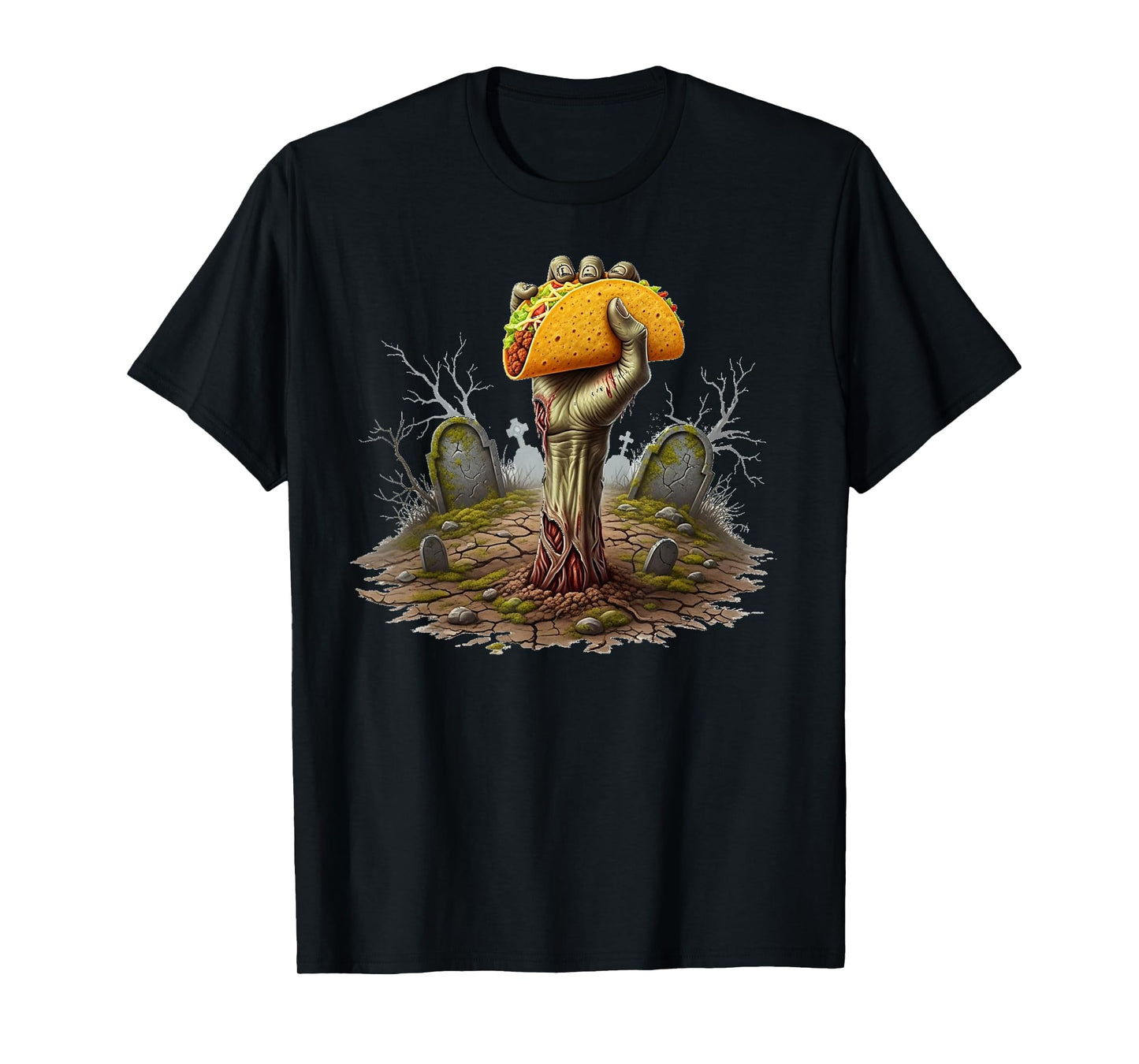 Zombies Hand Holding a Taco T-Shirt