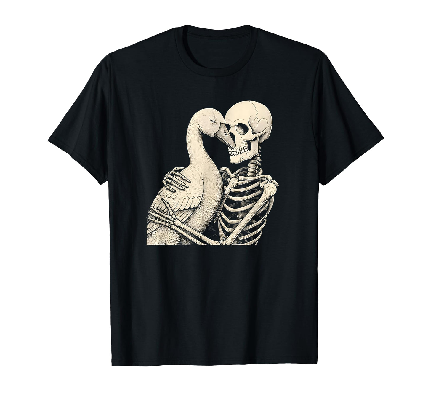 Skeleton Goose Halloween Spooky Aesthetic T-Shirt