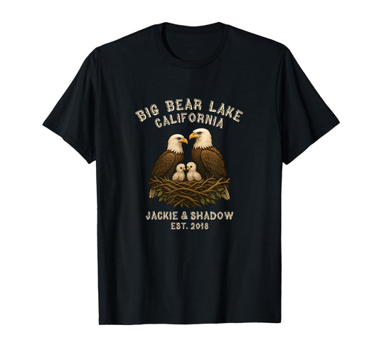 Big Bear Lake California Eagles Jackie and Shadow T-Shirt
