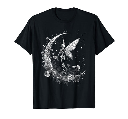 Cute Fairycore Floral Skeleton Aesthetic T-Shirt
