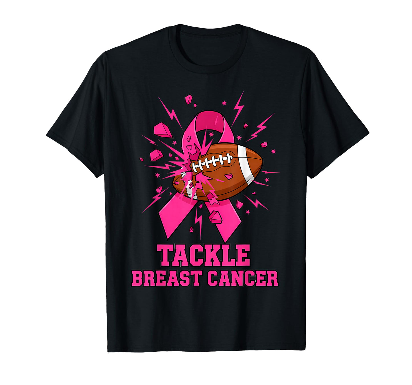 October Football Tackle Breast Cancer Awareness Men Women T-Shirt