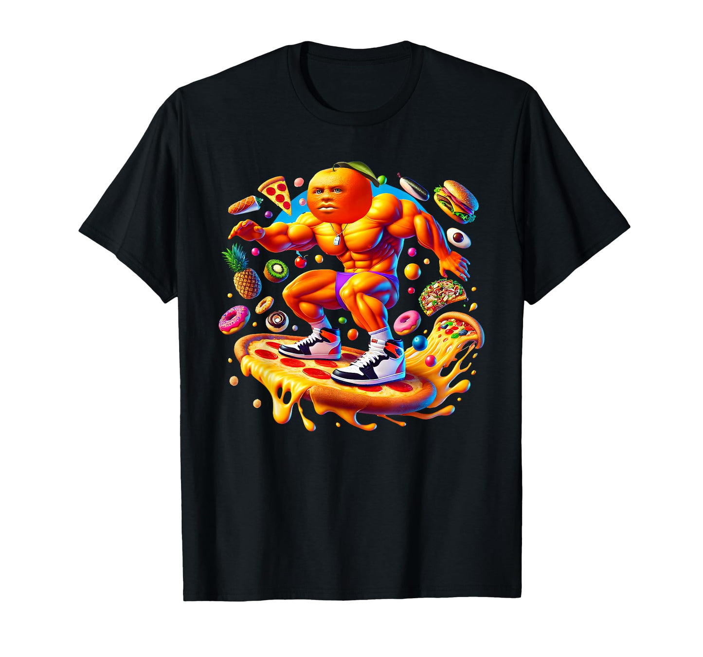 Udin Din Din Dun Pizza Surfer Italian Brainrot Meme T-Shirt