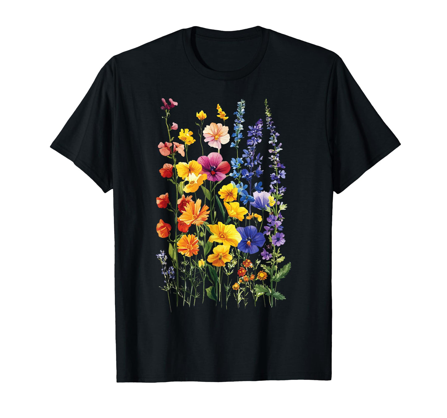 Wildflowers Floral Colorful Flowers T-Shirt