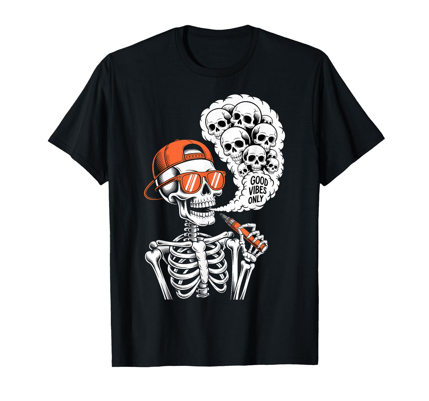 Halloween Skeleton Vaping Costume T-Shirt