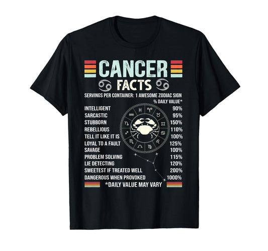 Astrology June & July birthday Retro Cancer Zodiac sign T-Shirt