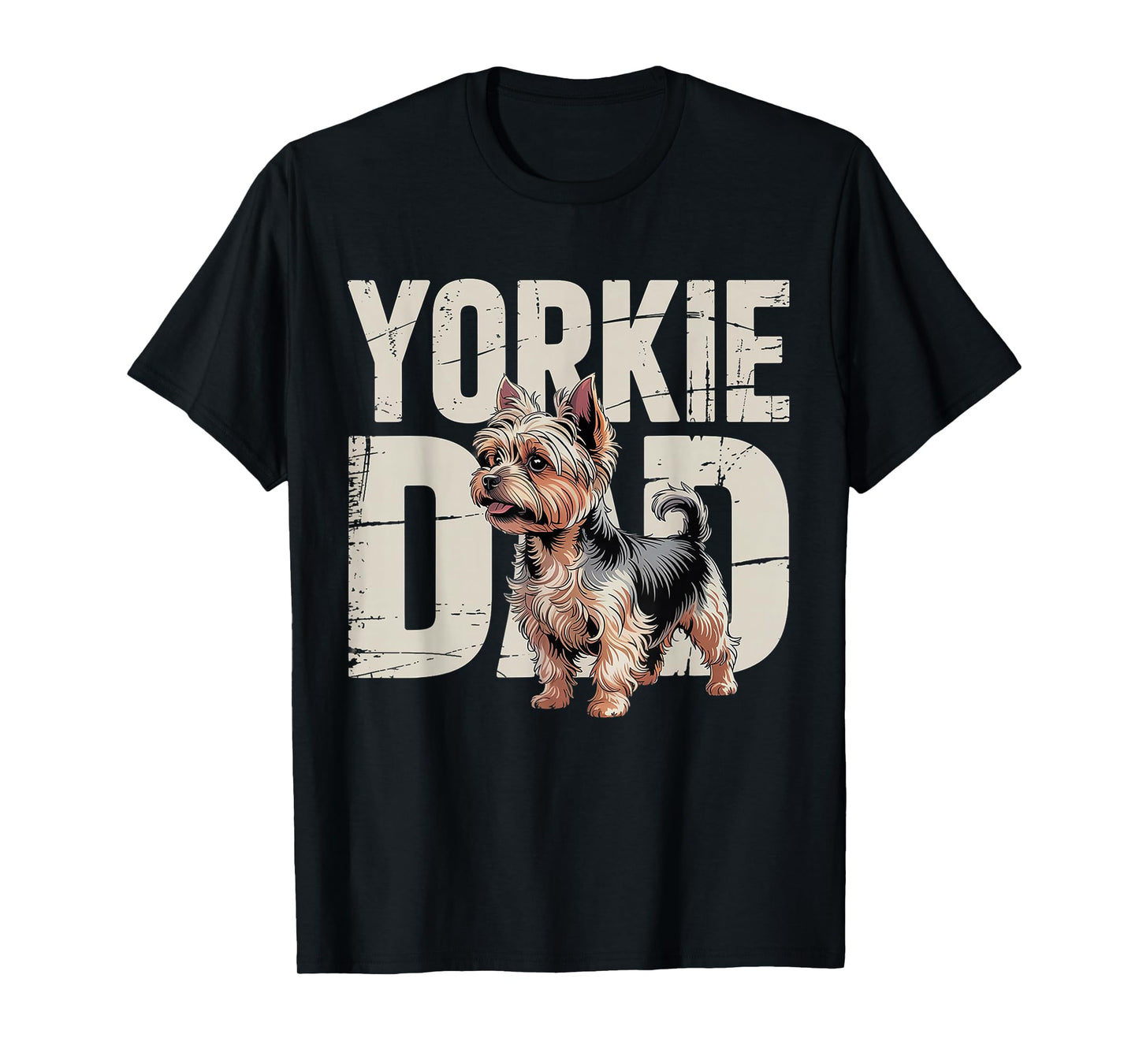 Yorkie Dad Father's Day Dog Lover Yorkshire Terrier Dog Dad T-Shirt