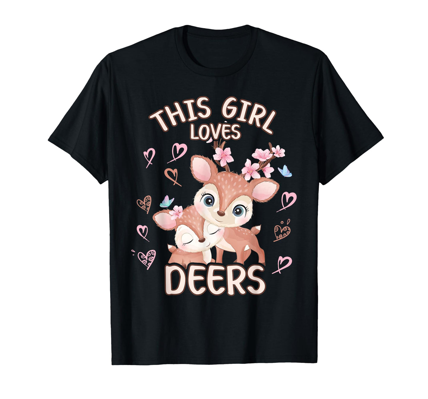 This Girls Loves Deers Teen Girls Fawn T-Shirt