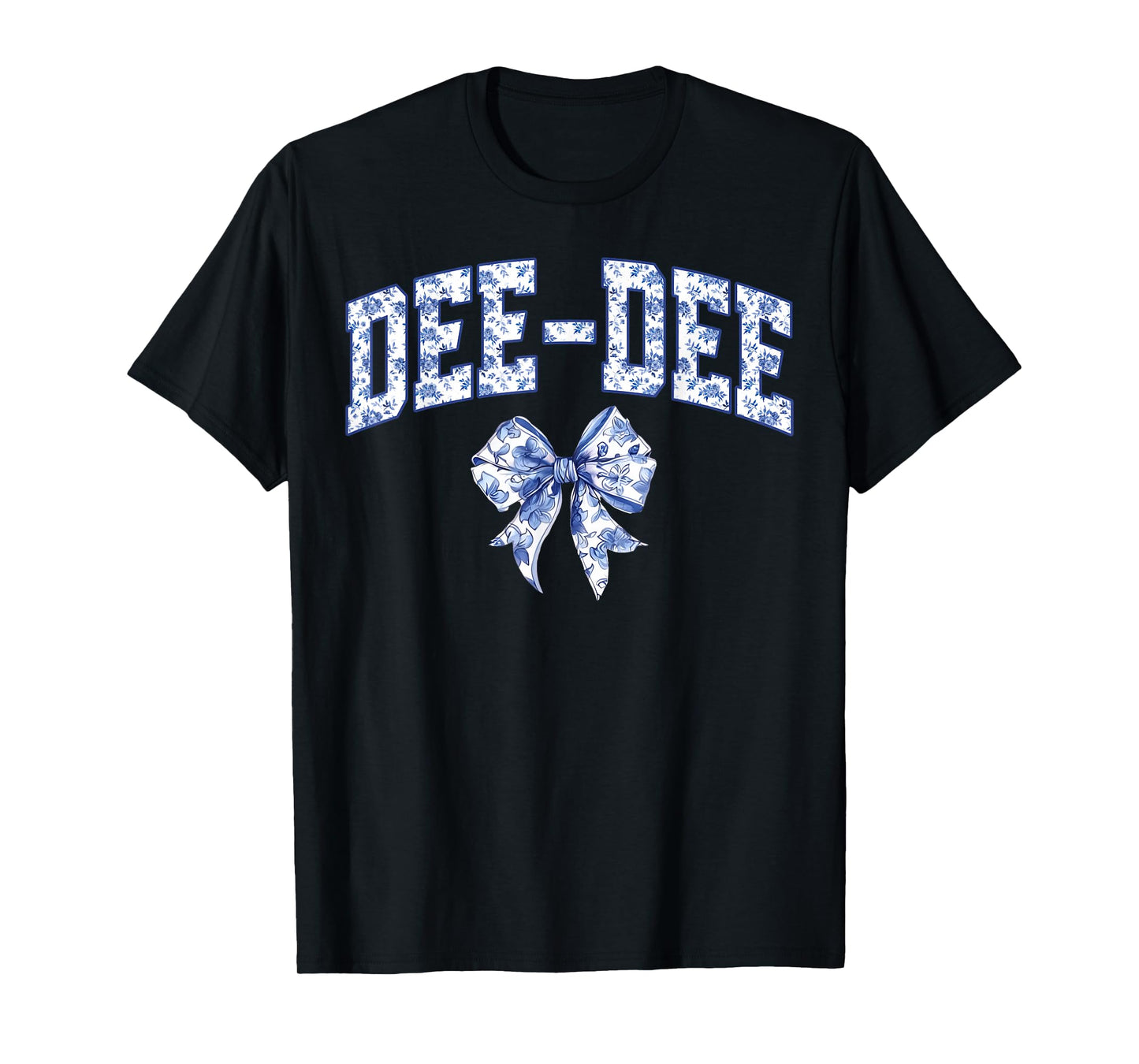Dee-Dee Coquette Toile Blue Bow Floral Family Matching T-Shirt