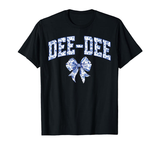 Dee-Dee Coquette Toile Blue Bow Floral Family Matching T-Shirt