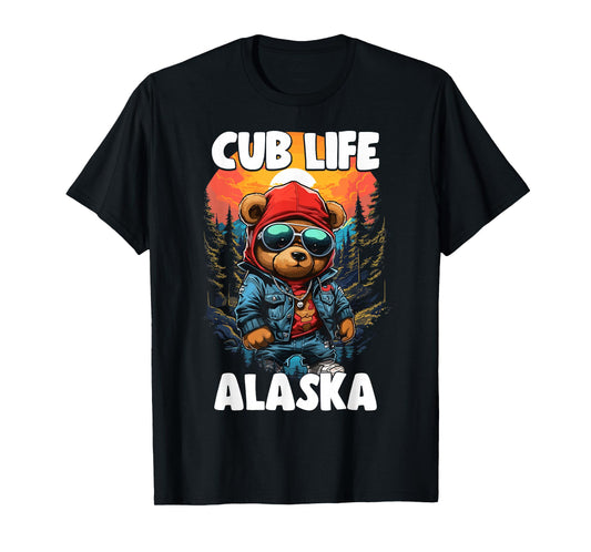Alaska Grizzly Brown Bear Cub Tshirt For Kids Women T-Shirt