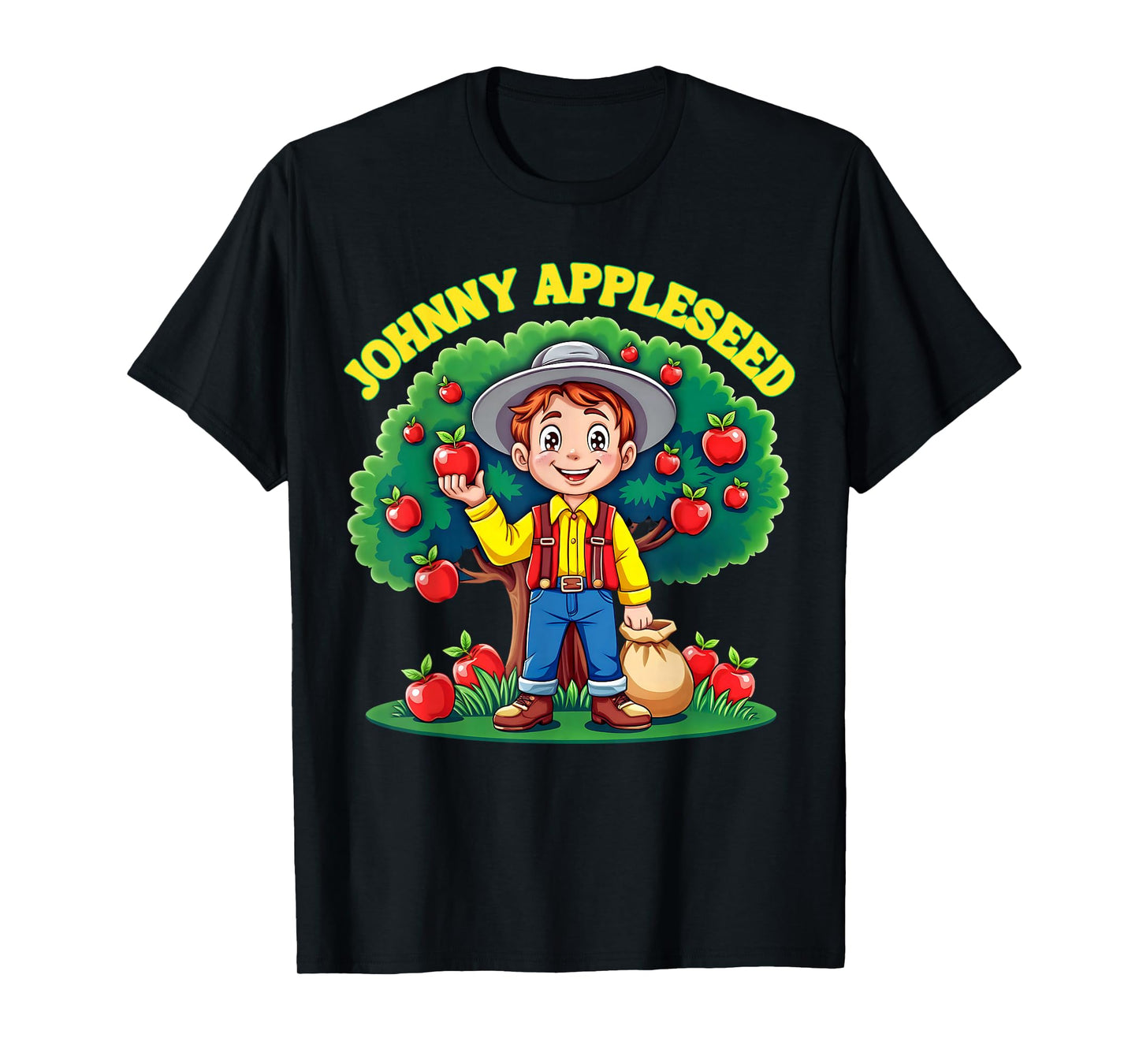 Johnny Appleseed Day September 26th Retro Tree T-Shirt
