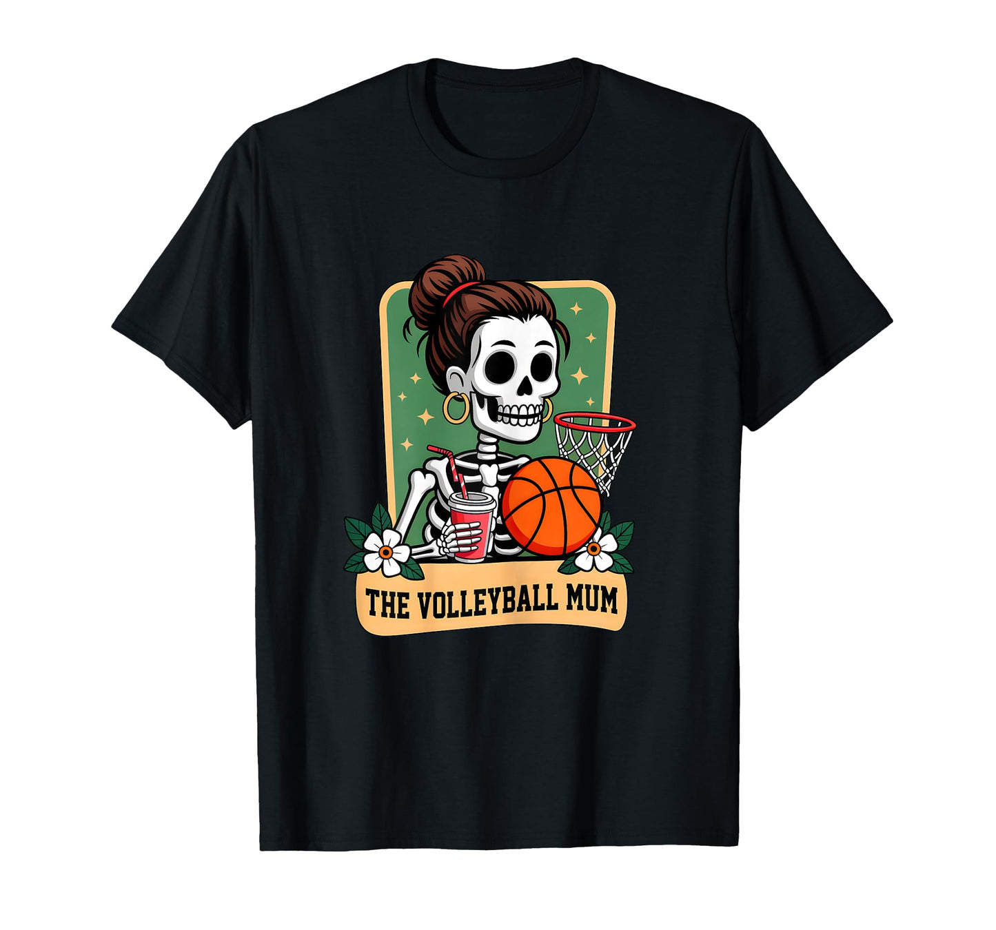 The Basketball Mum Tarot Card Skeleton Game Day Proud Mums T-Shirt
