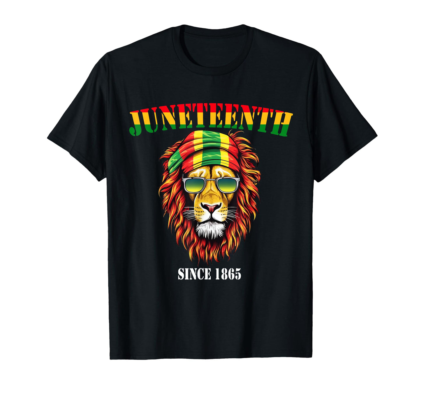 Awesome Lion Juneteenth Cool Black History June 19 2025 Flag T-Shirt