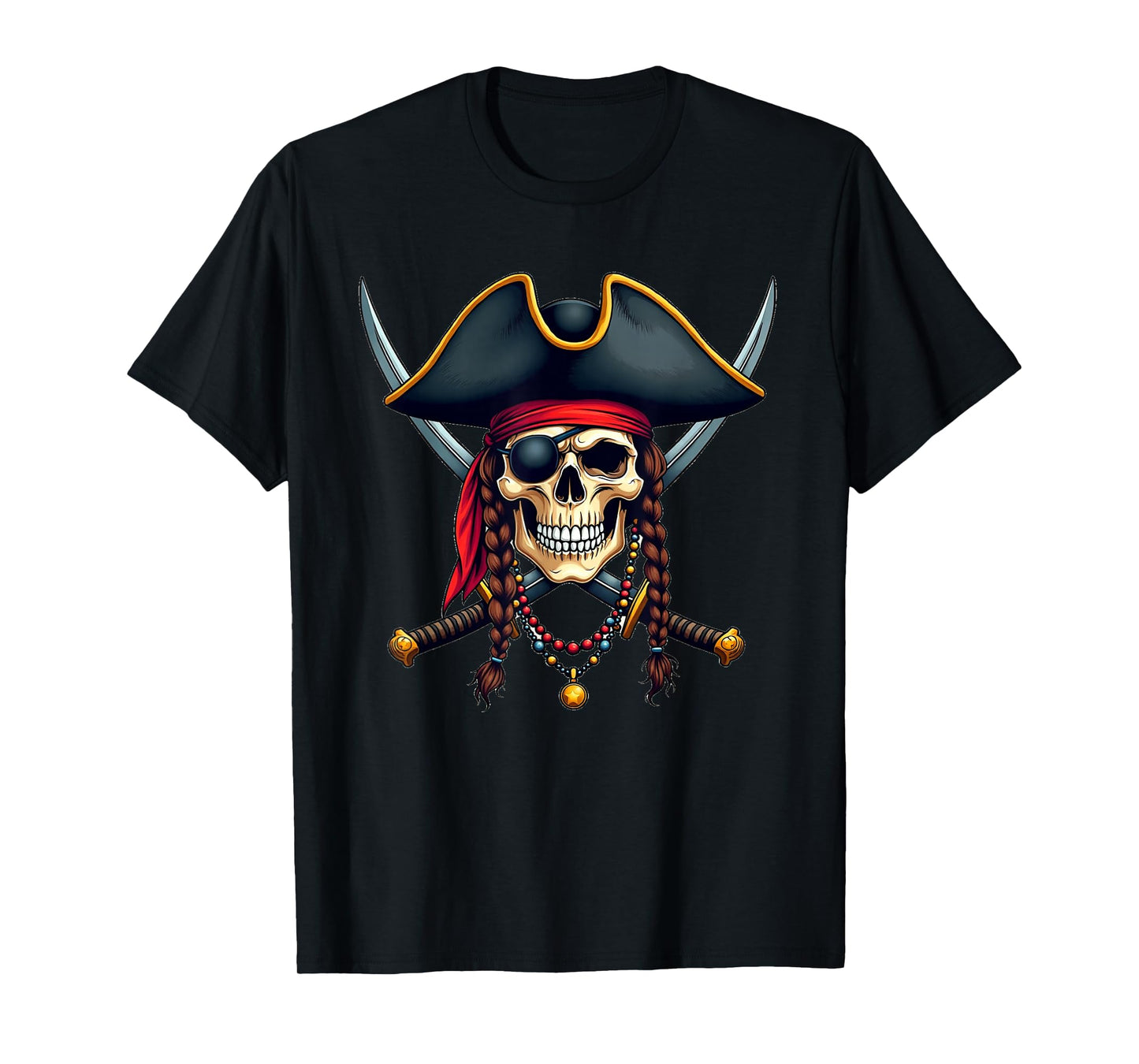 Pirate Skull and Crossbones Skeleton Halloween Boys Costume T-Shirt