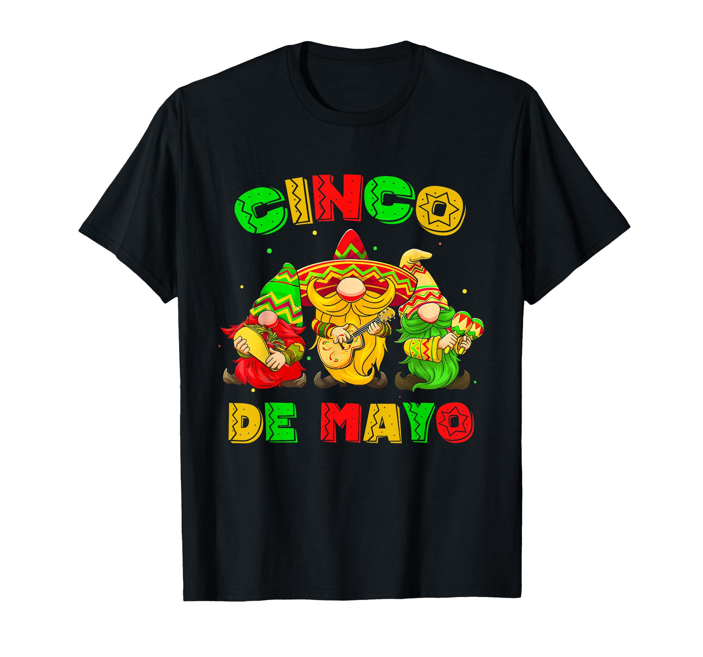 Cinco De Mayo Mexican Gnome Fiesta 5 De Mayo Men Women T-Shirt