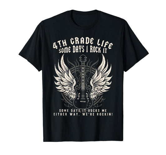4th Grade Teacher Some Days I Rock It Middle School Teacher Men Women Kids T-Shirt