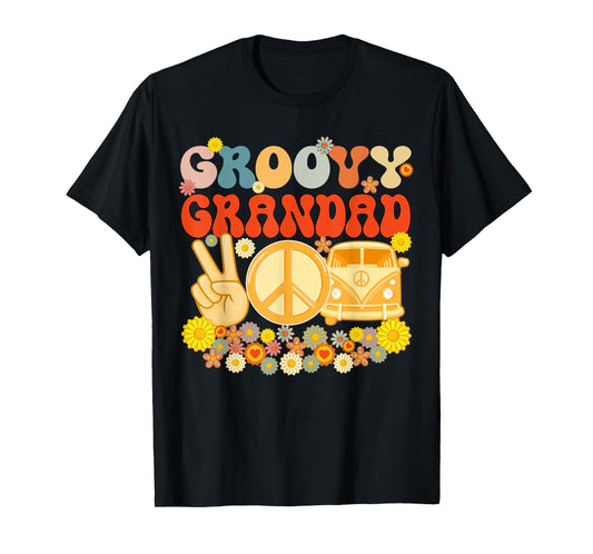 Groovy Grandad Retro Matching Family Baby Shower Father's Da T-Shirt