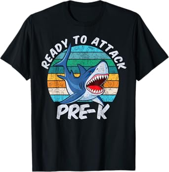 Ready To Attack Pre-K Shark First Day of Preschool T-Shirt