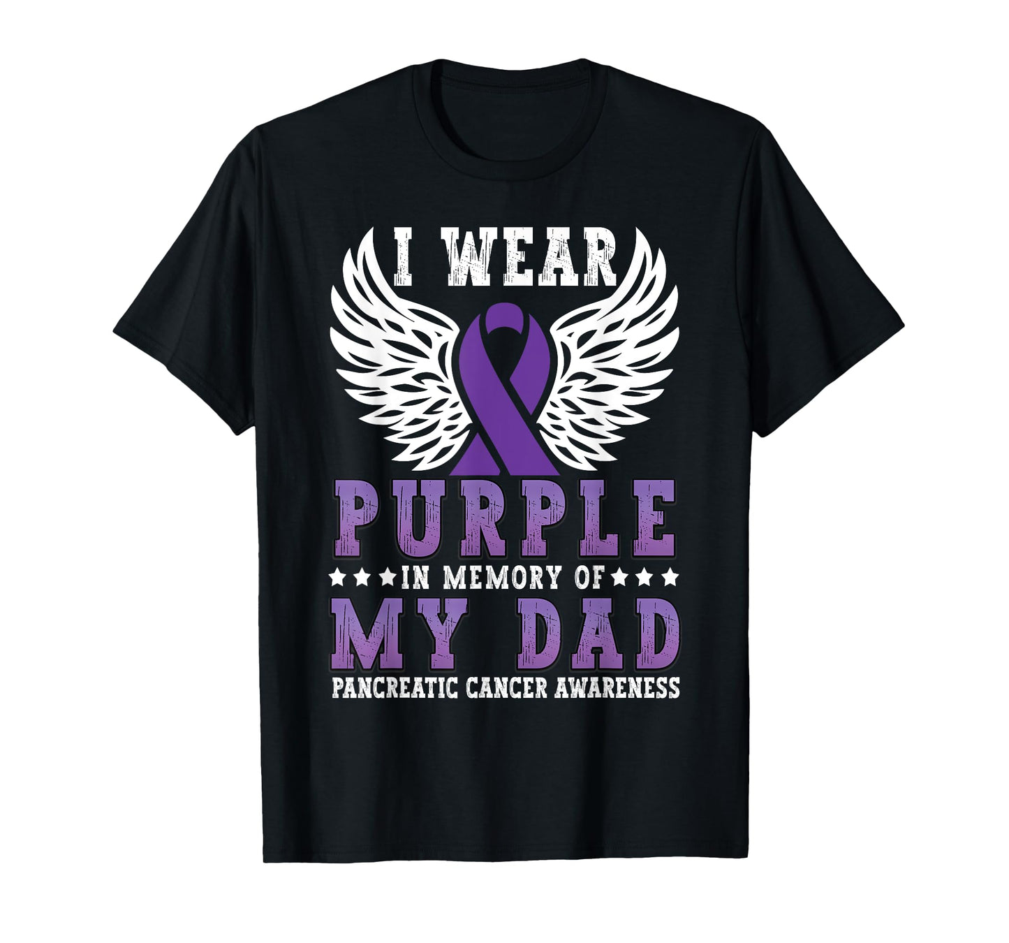 I Wear Purple In Memory Of Dad Pancreatic Cancer Awareness T-Shirt