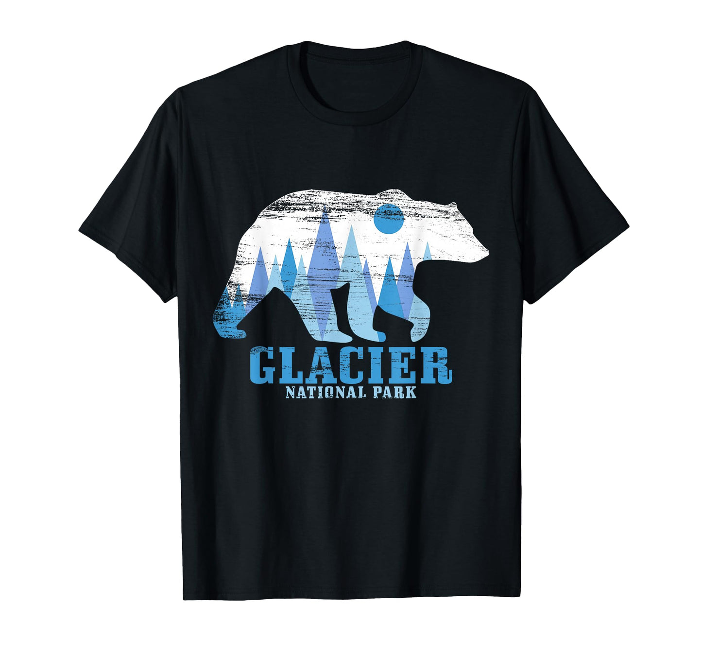 Glacier National Park Bear Vintage Hiking Nature Lover T-Shirt