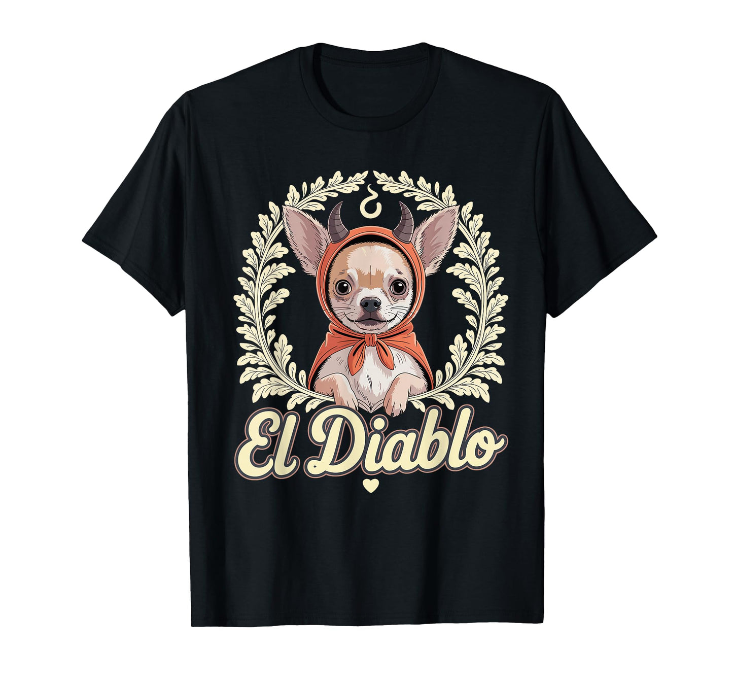 Funny Chihuahua El Diablo Cute Little Devil Vintage Dog T-Shirt