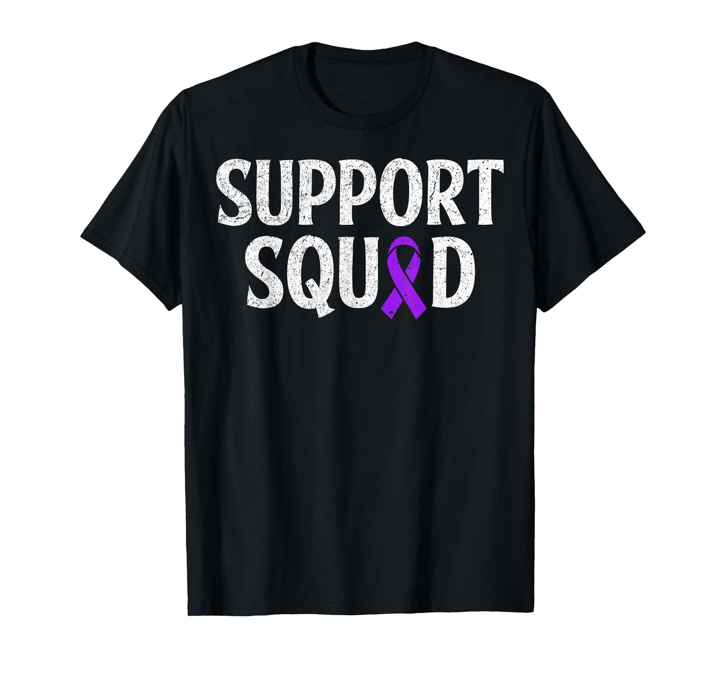 Purple Ribbon Support Squad Pancreatic Cancer Awareness T-Shirt