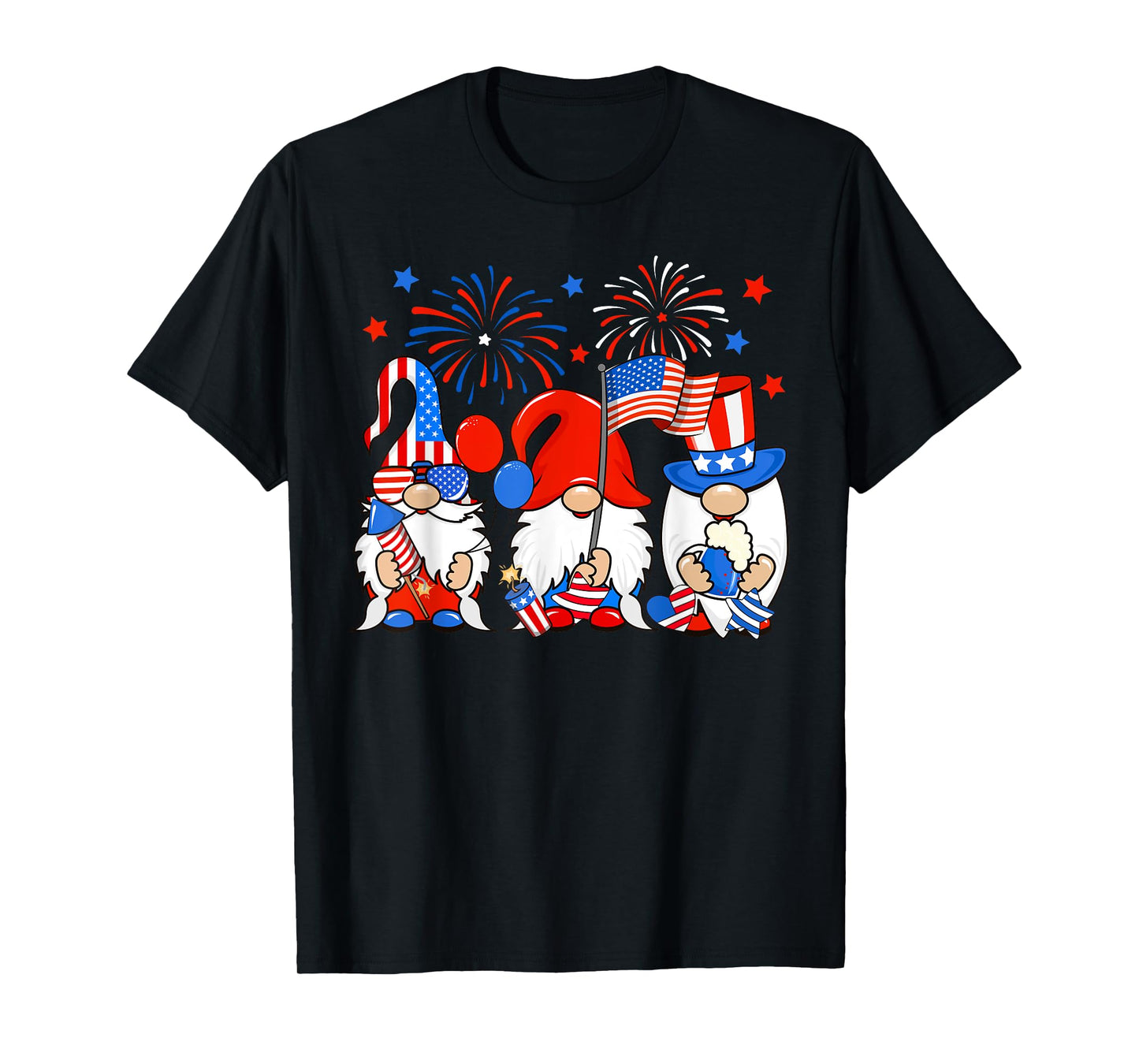 American Gnomes Celebrating Independence Day 4th Of July T-Shirt