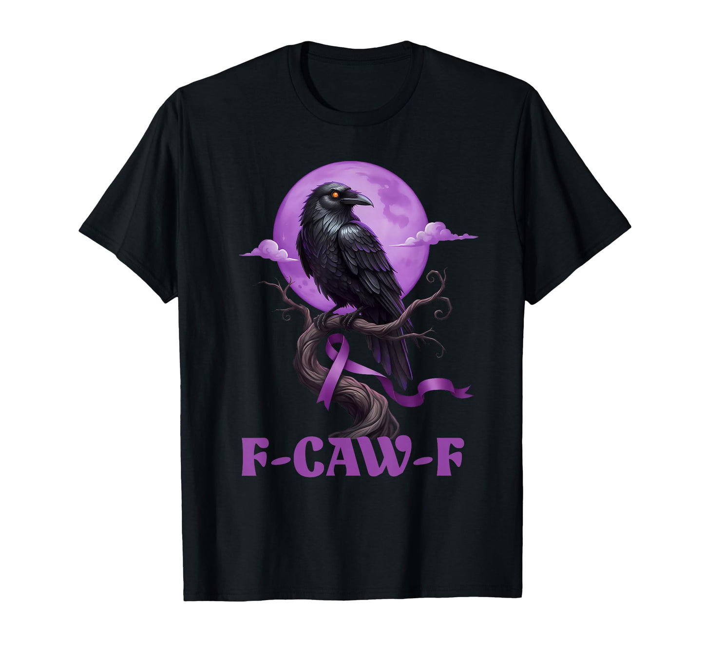 F-Caw-F Crow Pancreatic Cancer Awareness F-Caw-F Raven T-Shirt