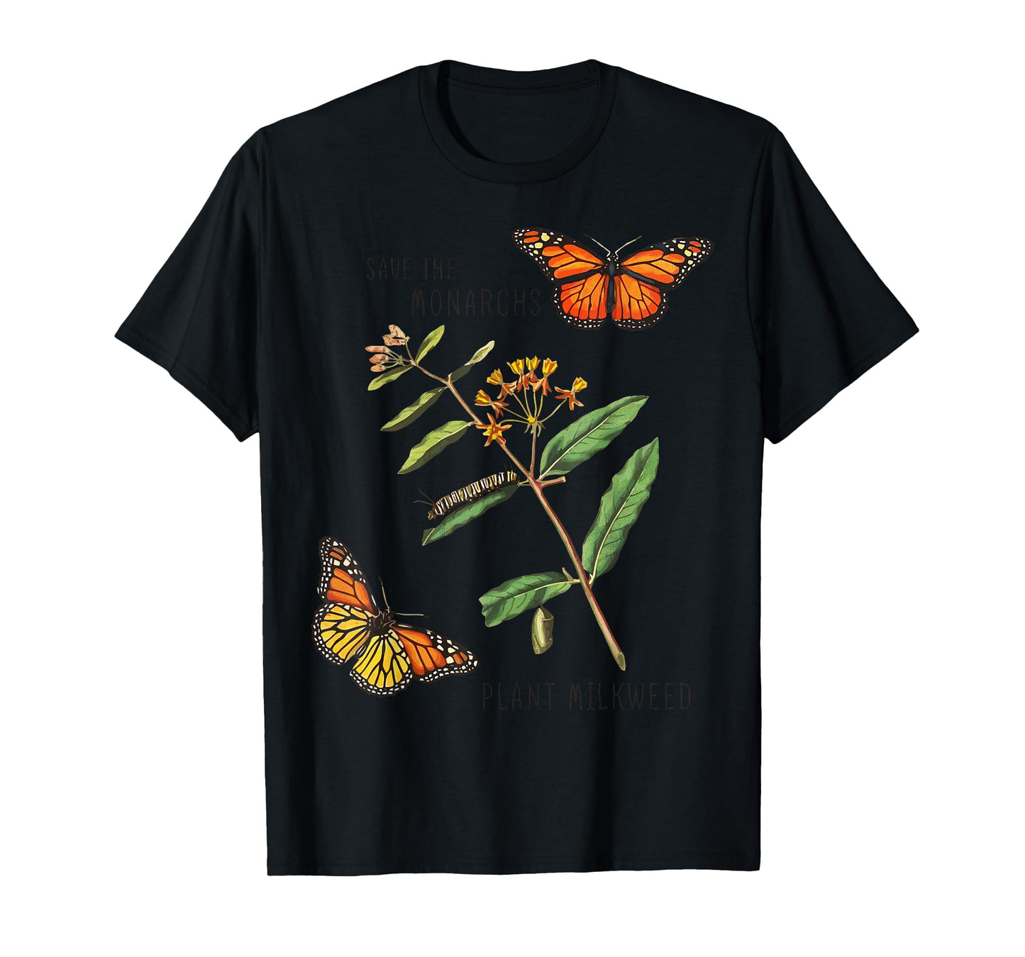 Save The Monarchs Plant Some Milkweed - Vintage Butterfly T-Shirt