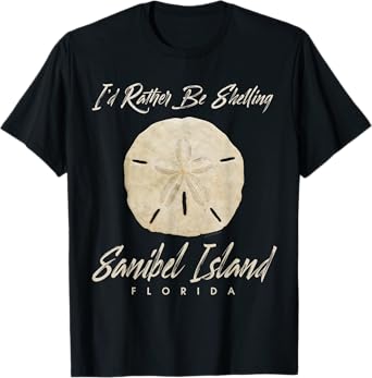 Shelling Sand Dollar Seashell Sanibel Island Florida Gift T-Shirt