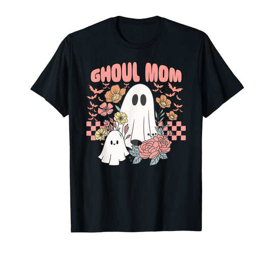 Ghoul Mom Halloween Ghost Spooky Season Retro Mama T-Shirt