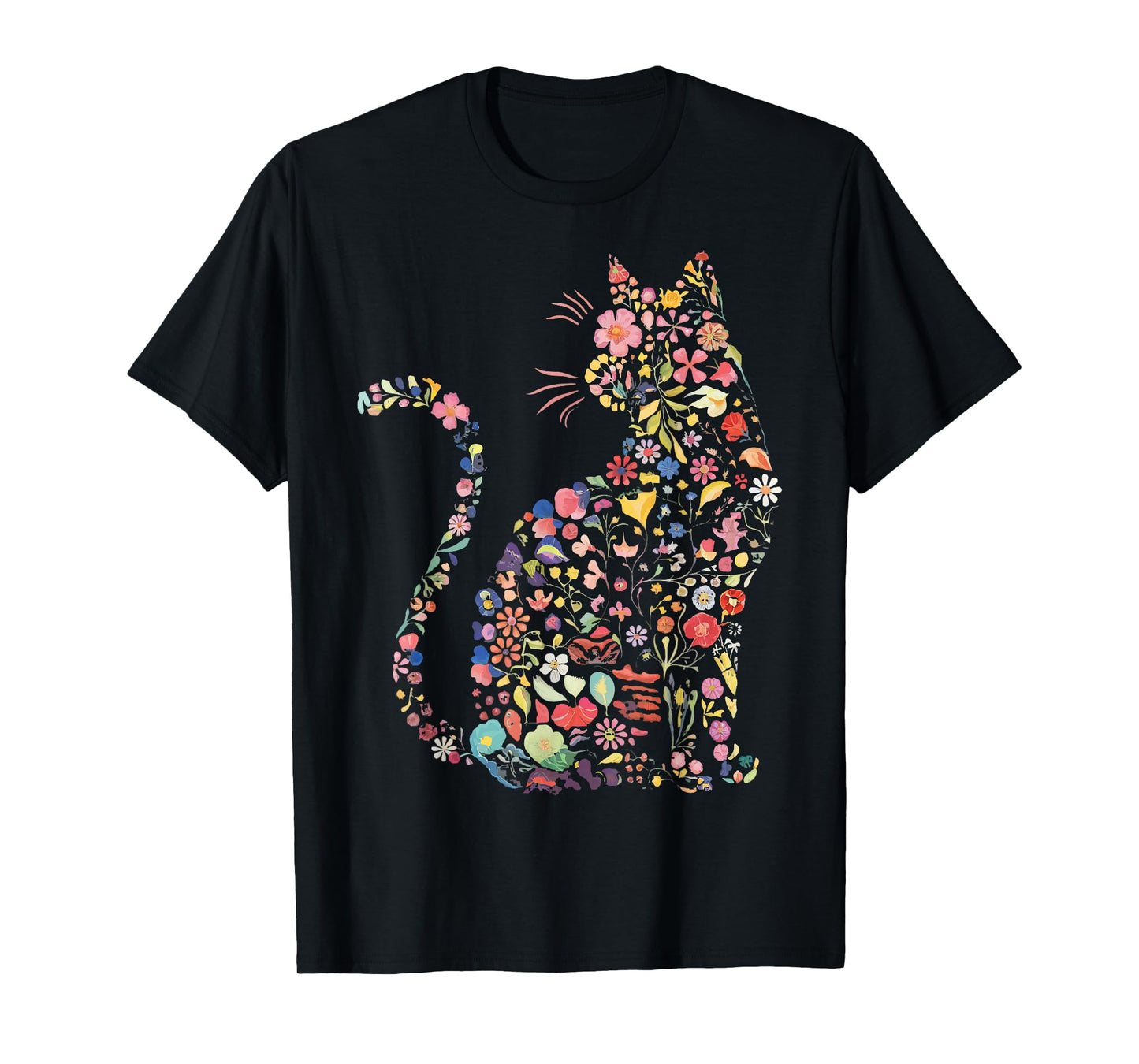 Floral Cat T-Shirt