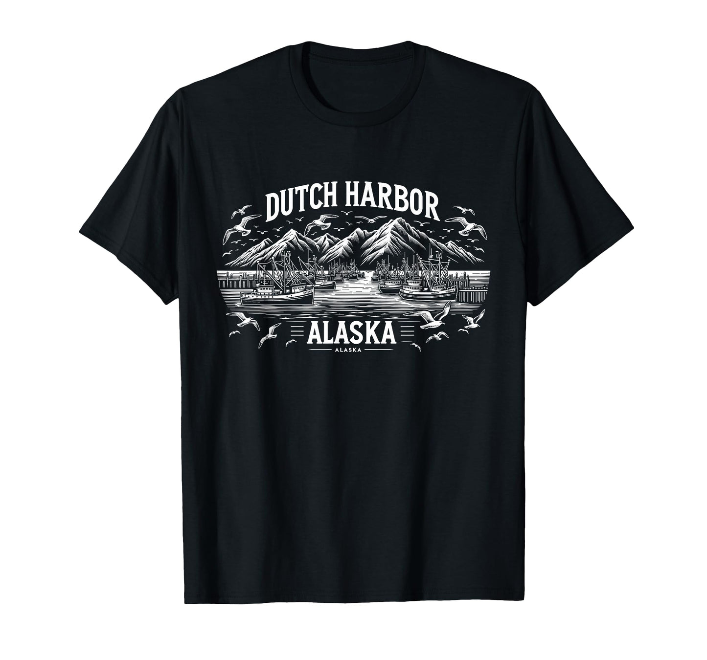 Dutch Harbor AK Vintage Graphic Retro Nature Souvenir T-Shirt