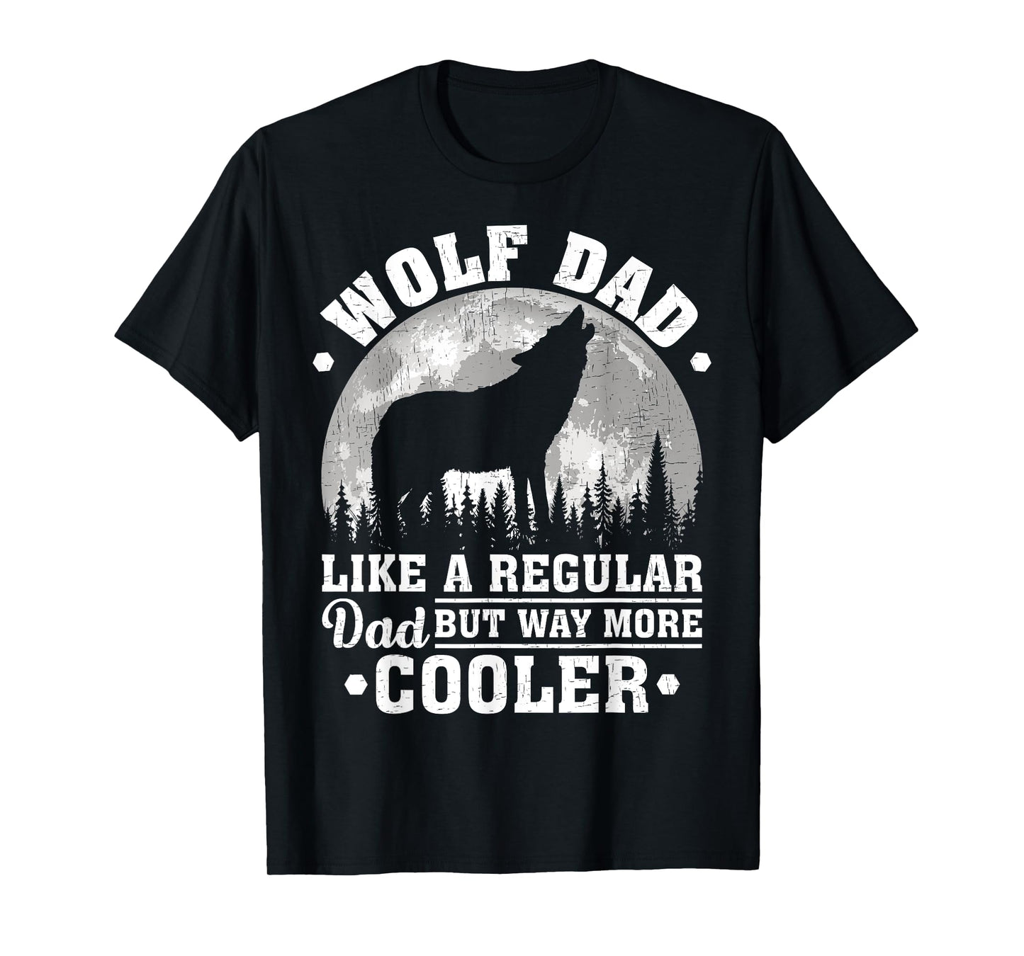 Wolf Dad Like A Regular Dad Funny Wolf Father's Day T-Shirt