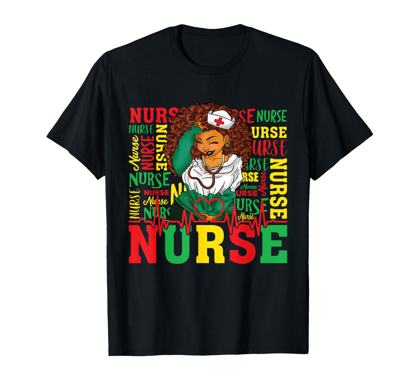 Black Women Nurse Juneteenth Shirts Women Black Freedom 1865 T-Shirt